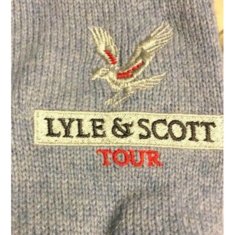 Mens Blue Lyle & Scott Simpsons Golf Shop Carnoustie Pullover Crew Sweater 2XL - Picture 10 of 12